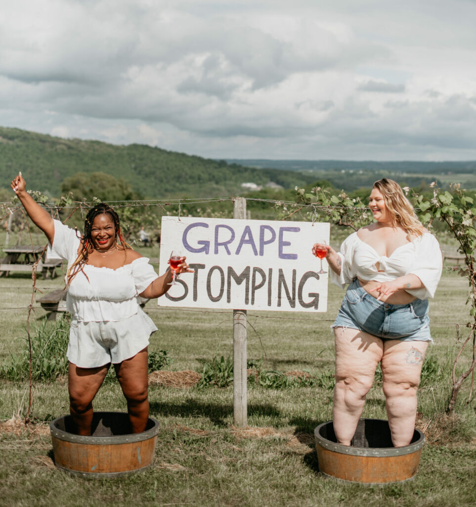 Fat Girls Traveling Grape Stomping