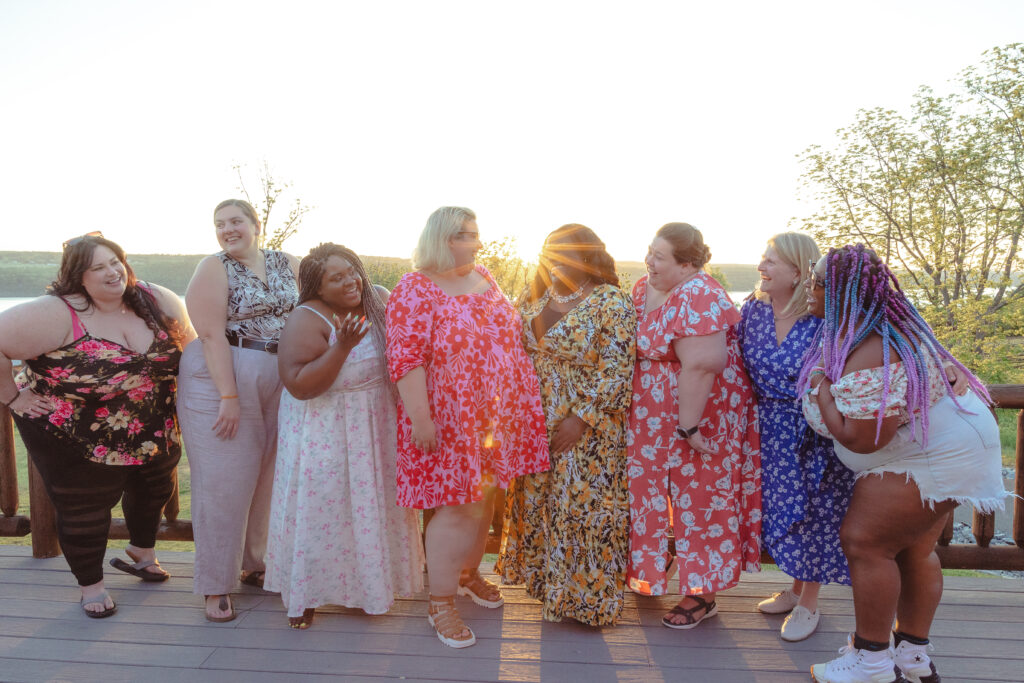 Plus size women on one of our plus size group trips