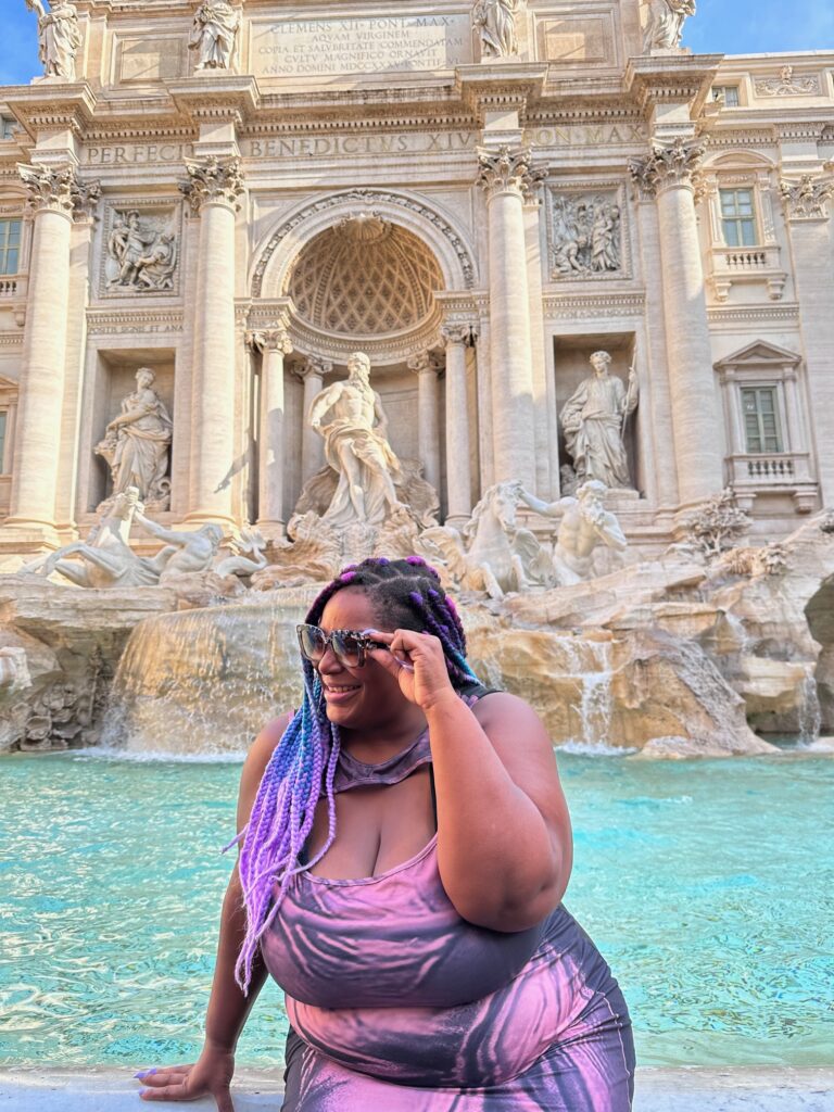 Annette Richmond at Trevi Fountain.